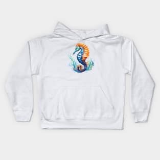 Watercolor Seahorse Kids Hoodie